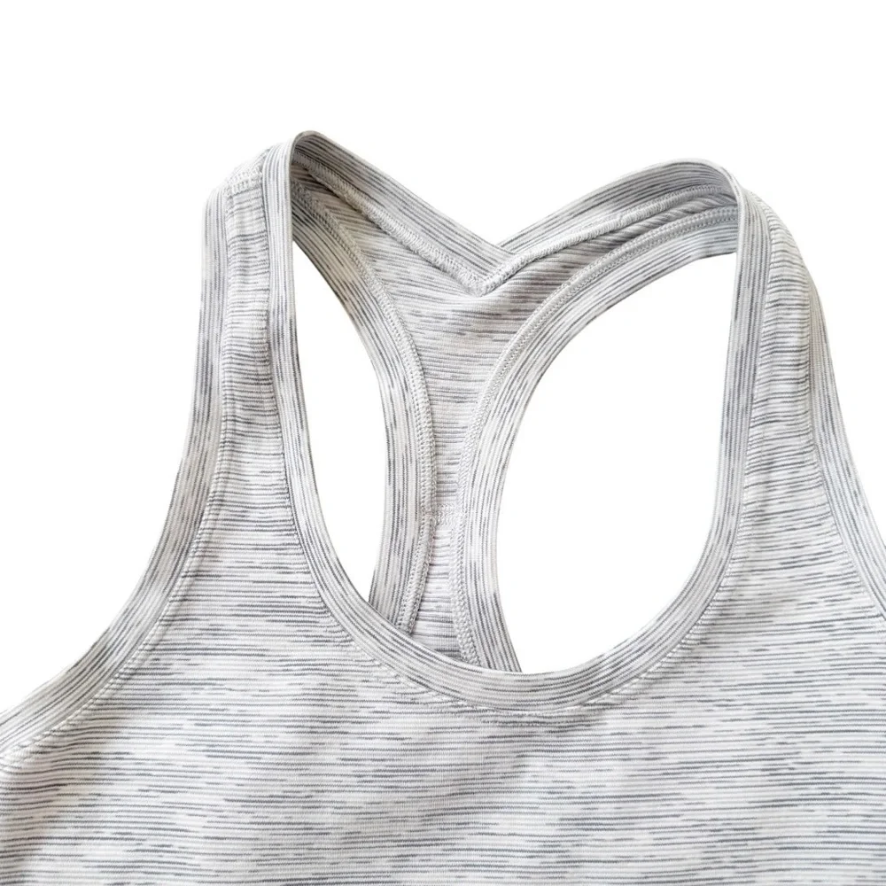 Lululemon Cool Racerback Tank Wee Are From Space Ice Grey Alpine White Size XS